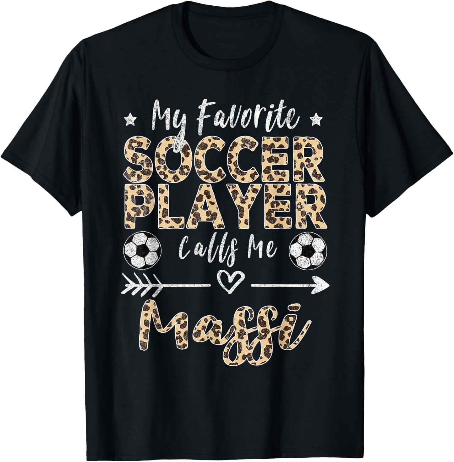 My Favorite Soccer Player Calls Me Massi Indian Aunt T-Shirt - T-Shirt | Black