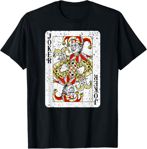 Joker Deck of Playing Cards Vintage Retro Style T-Shirt - T-Shirt | Black