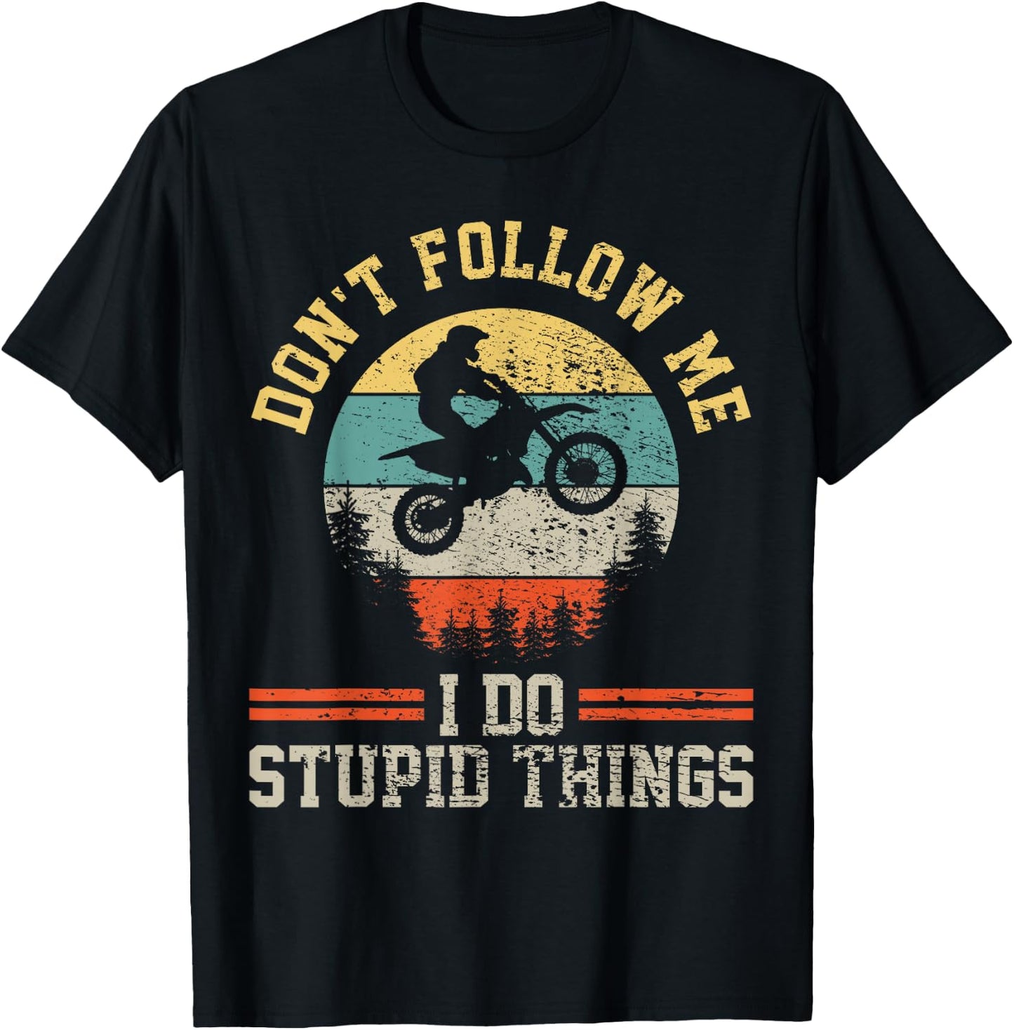 Motocross Dirt Bike Retro Vintage T-Shirt - T-Shirt | Black