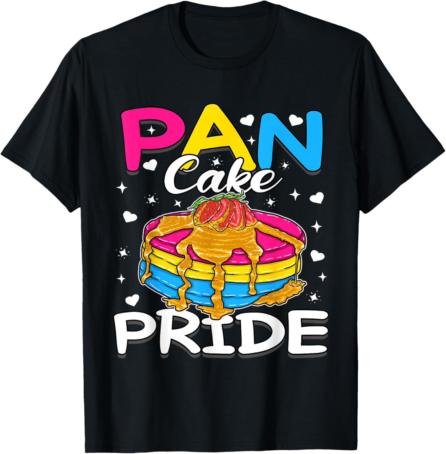 Pansexual Pride Funny Pan Cake T-Shirt - T-Shirt | Black