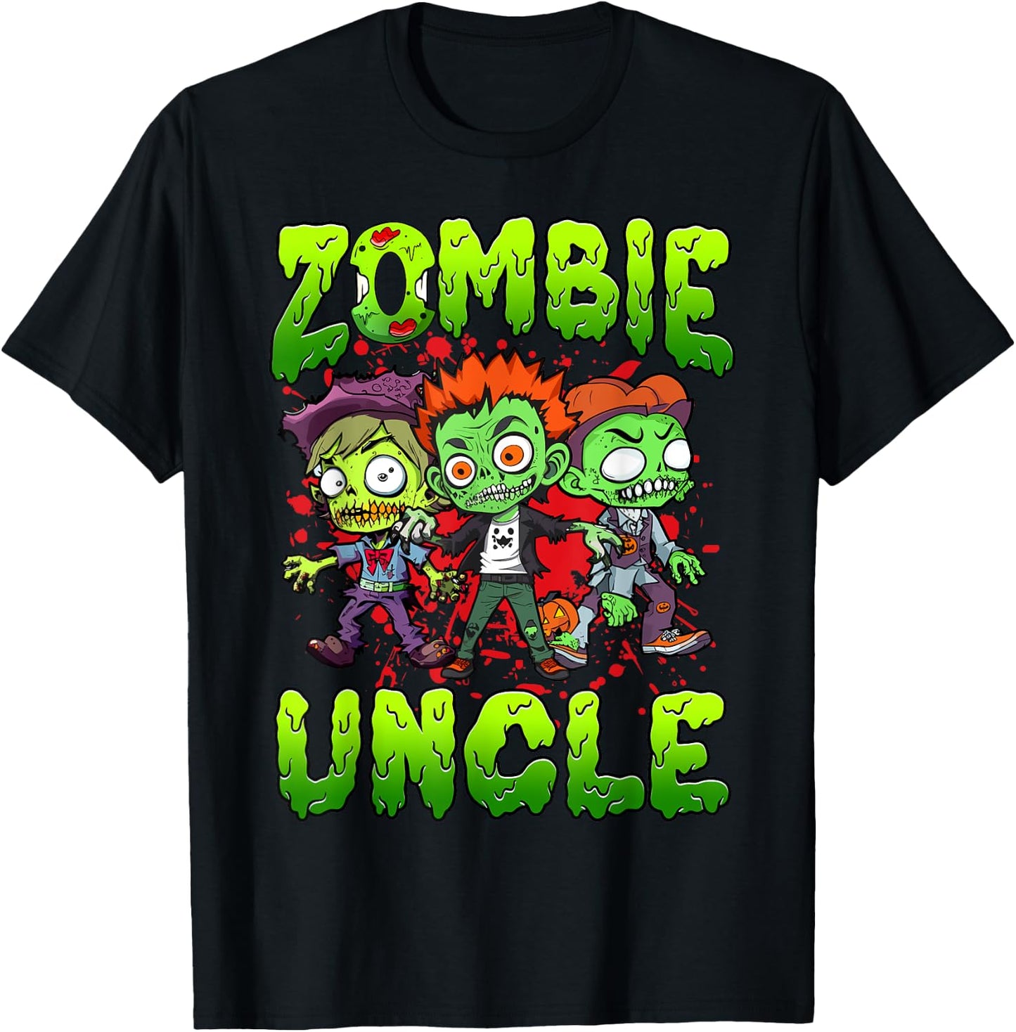 Zombie Uncle Halloween Costume Family Matching T-Shirt - T-Shirt | Black