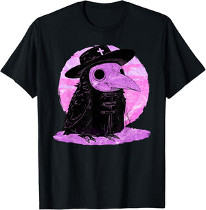 Kawaii Pastel Goth Steam Punk Mask Plague Doctor Crow Goth T-Shirt - T-Shirt | Black