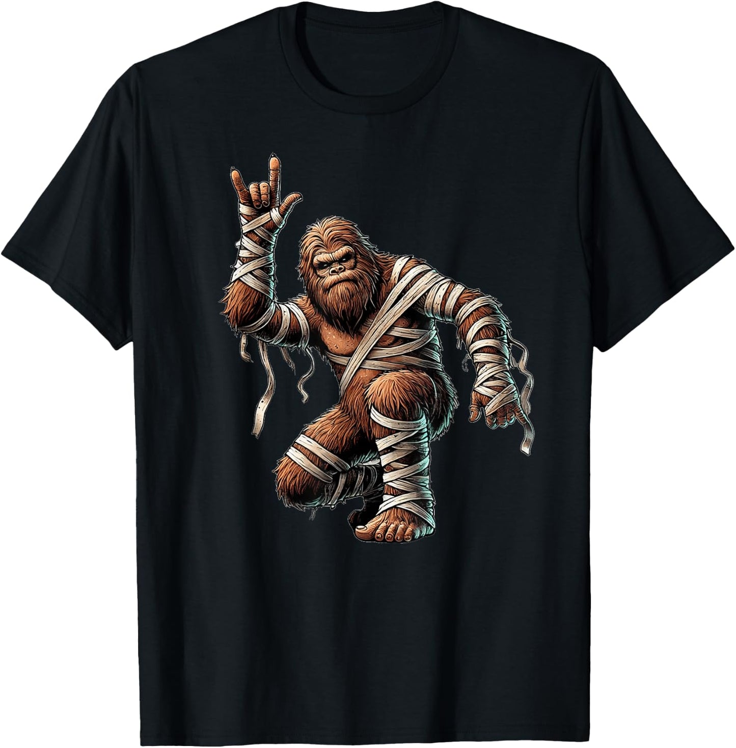 Bigfoot Sasquatch Halloween Bigfoot Women Kids T-Shirt - T-Shirt | Black