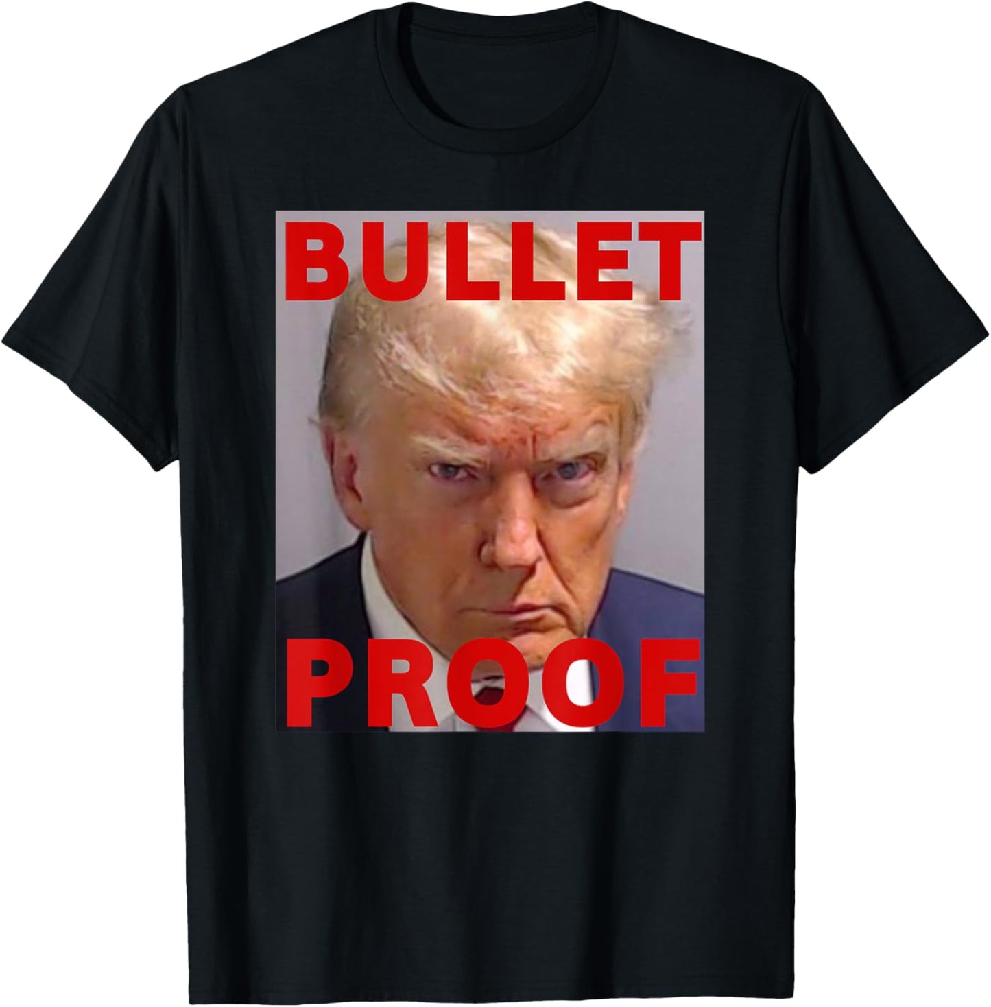 Bullet Proof Donald Trump 2024 Fight Fight Fight Trump Rally T-Shirt - T-Shirt | Black