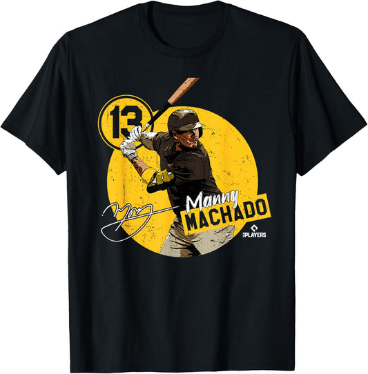 Manny Machado | San Diego Baseball MLB Players | MLBMAC4056 T-Shirt - T-Shirt | Black