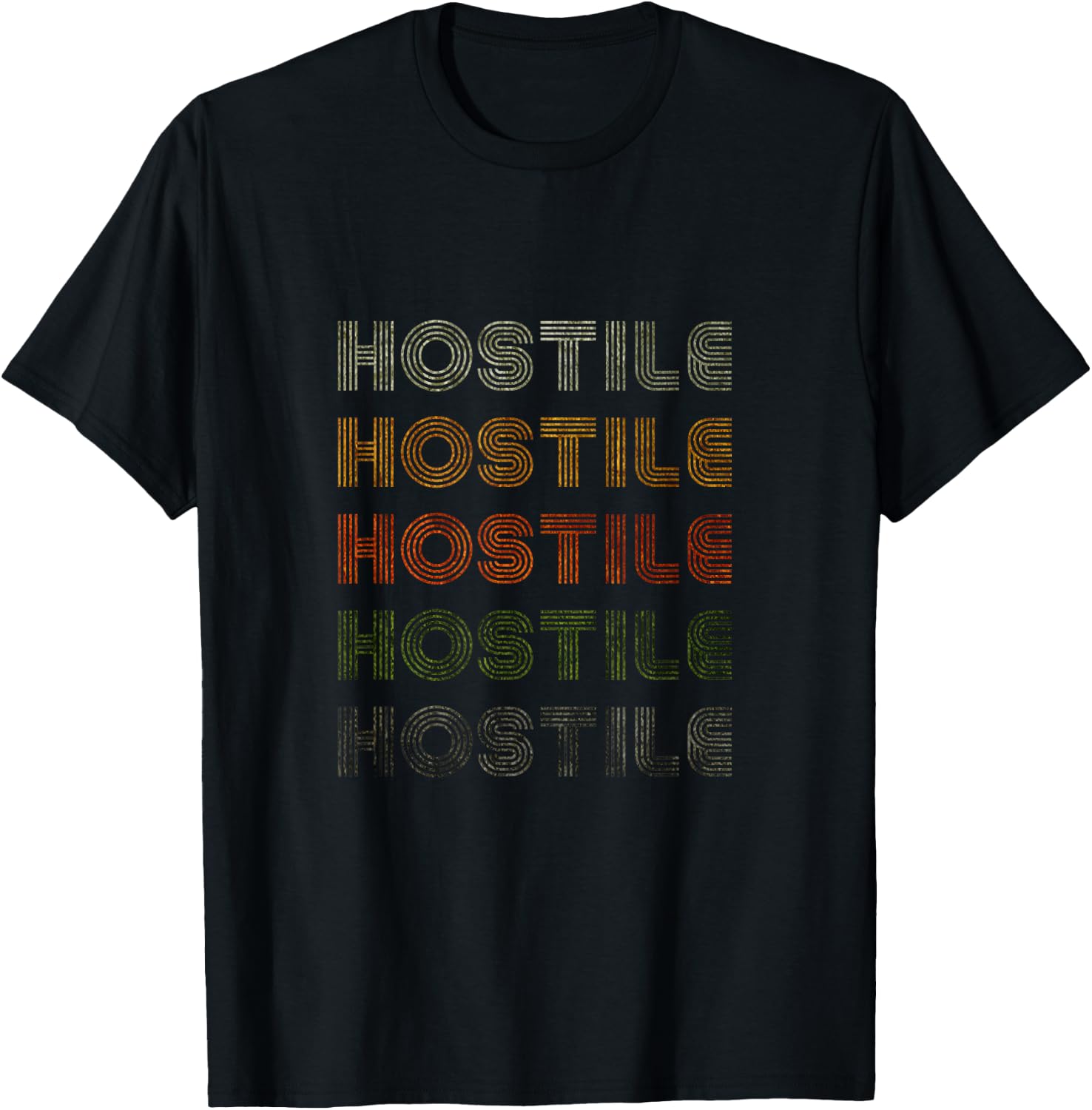 Love Heart Hostile Grunge Vintage Style Black Hostile T-Shirt - T-Shirt | Black