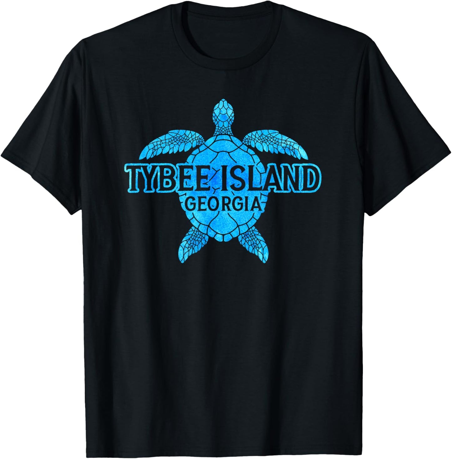Tybee Island Georgia Sea Turtle Boys Girls Souvenir T-Shirt - T-Shirt | Black
