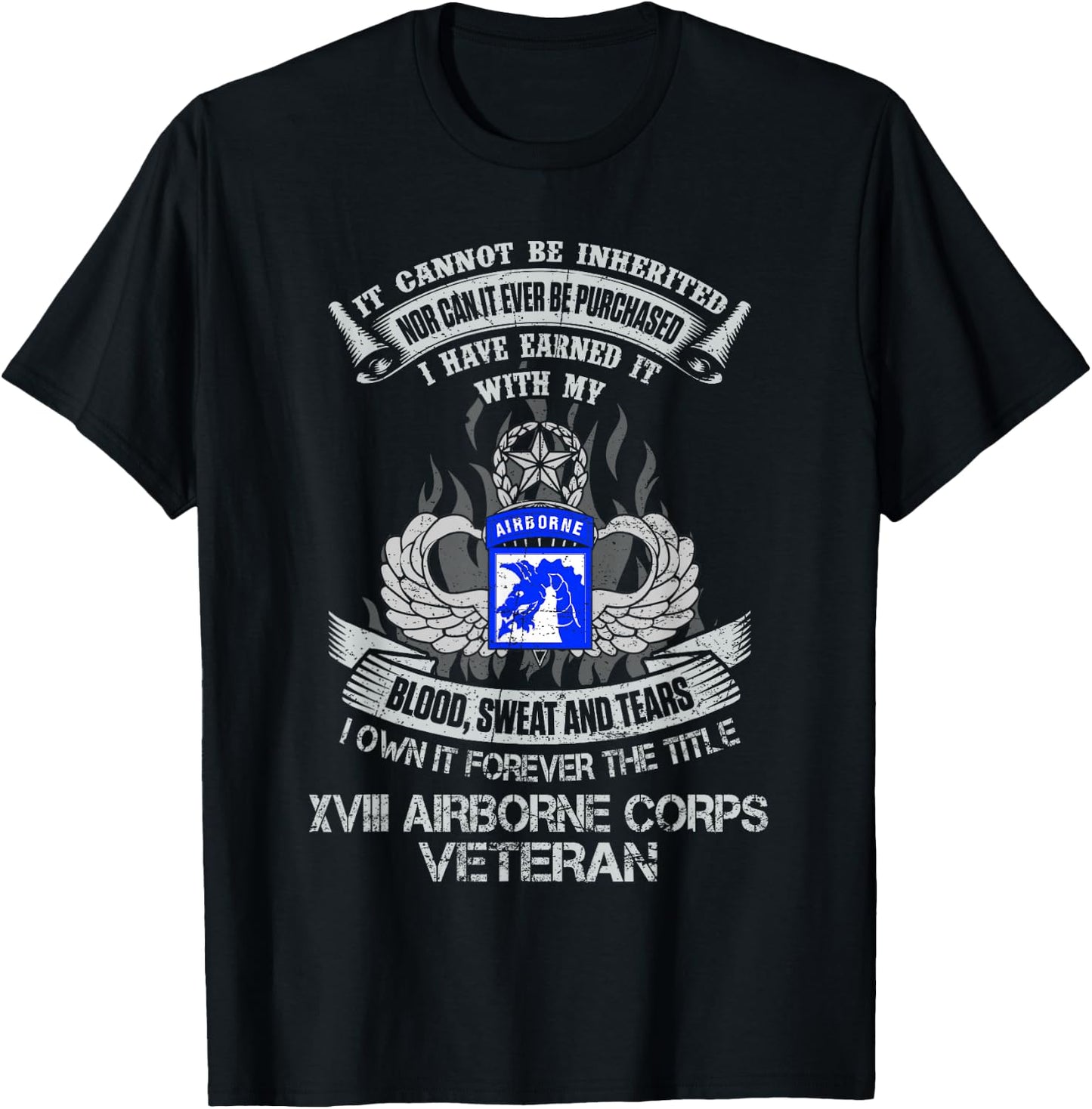 Own Forever The Title 18th Airborne Corps US Veteran T-Shirt - T-Shirt | Black