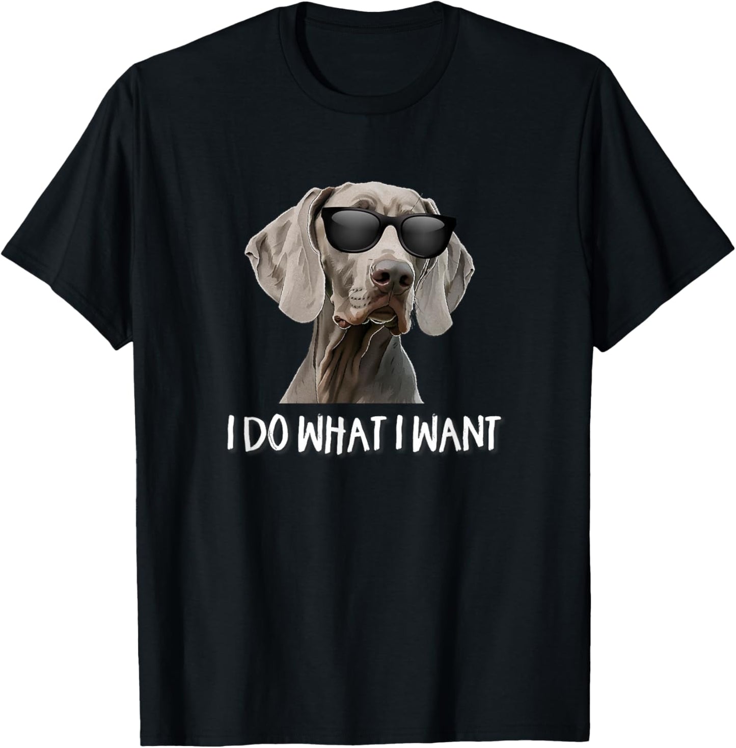Kids Cute Do What I Want Weimaraner Lover T-Shirt - T-Shirt | Black