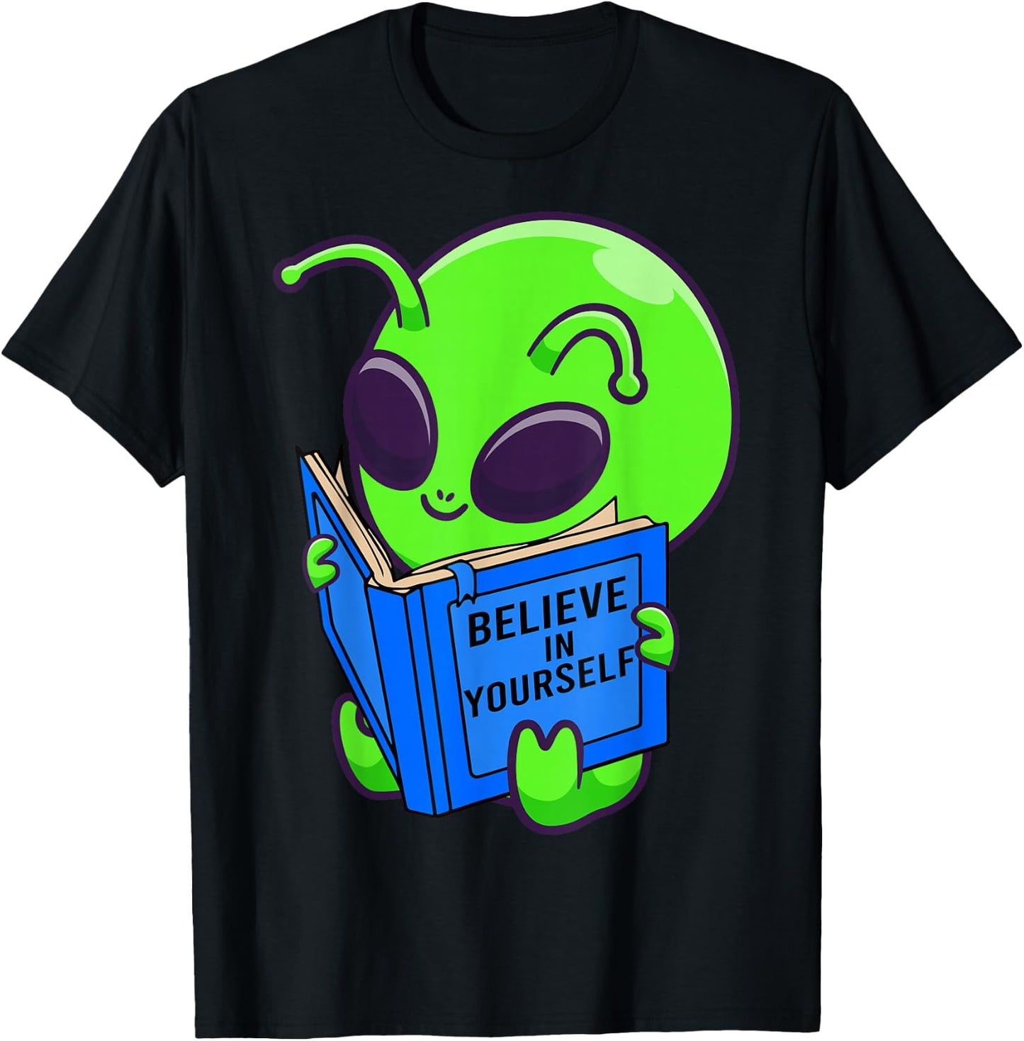 Alien Ufo Space Aliens Believe in Yourself Gifts Men, Women T-Shirt - T-Shirt | Black