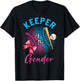 Keeper Of The Gender Baseball or Bows Gender Reveal Party T-Shirt - T-Shirt | Black