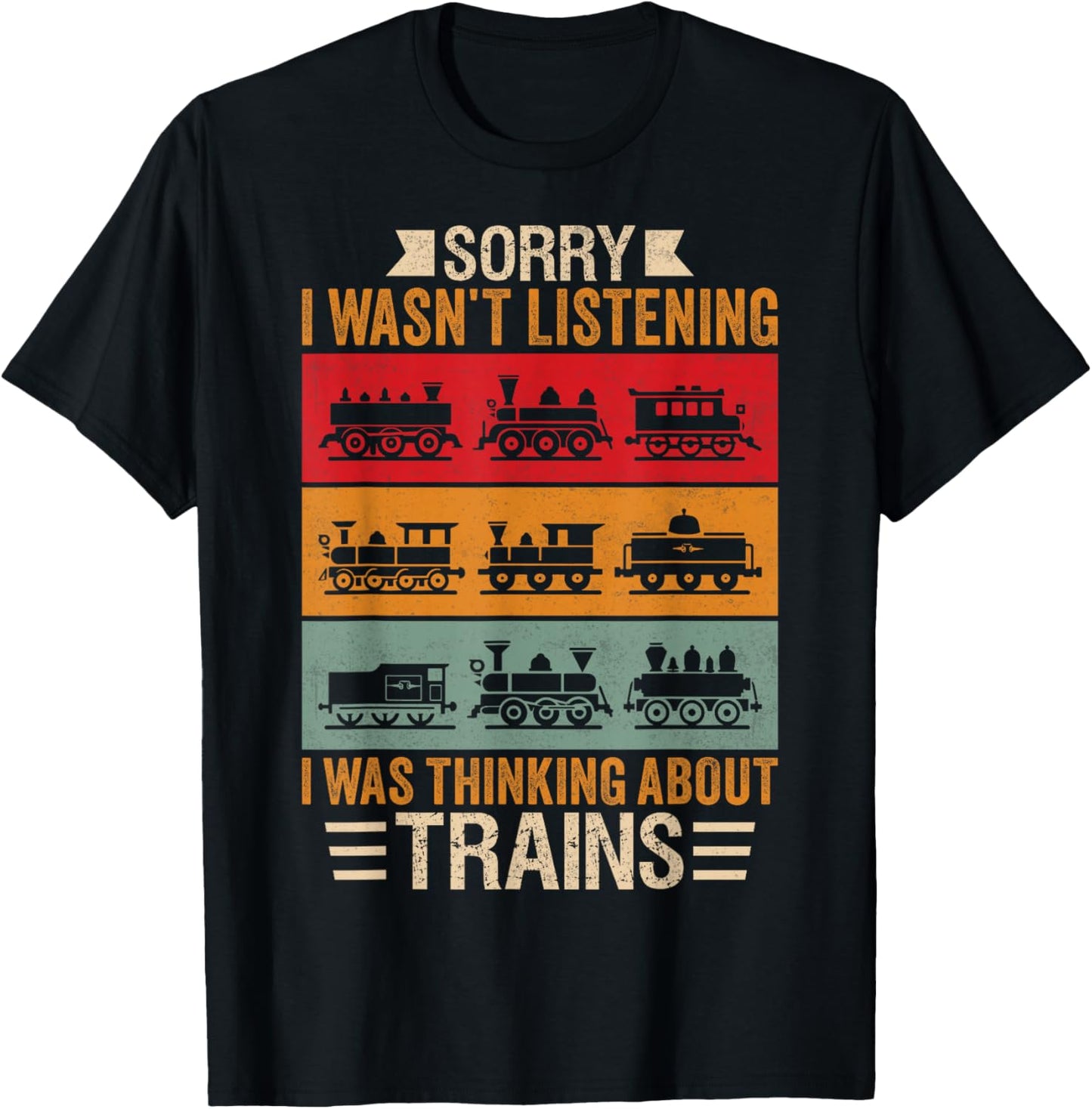 Retro Train Lover Conductor Costume Funny Train Boy Men T-Shirt - T-Shirt | Black