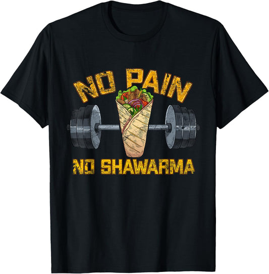 Shawarma Fan Arabic Fitness Kitchen Weight Lifting T-Shirt - T-Shirt | Black