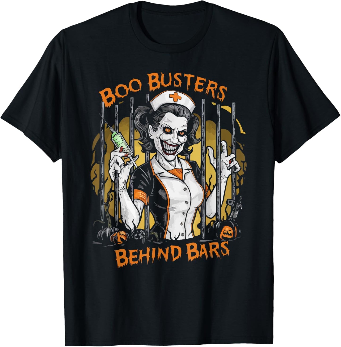 Correctional Nurse Halloween Spooky Nursing Trick Or Treat T-Shirt - T-Shirt | Black