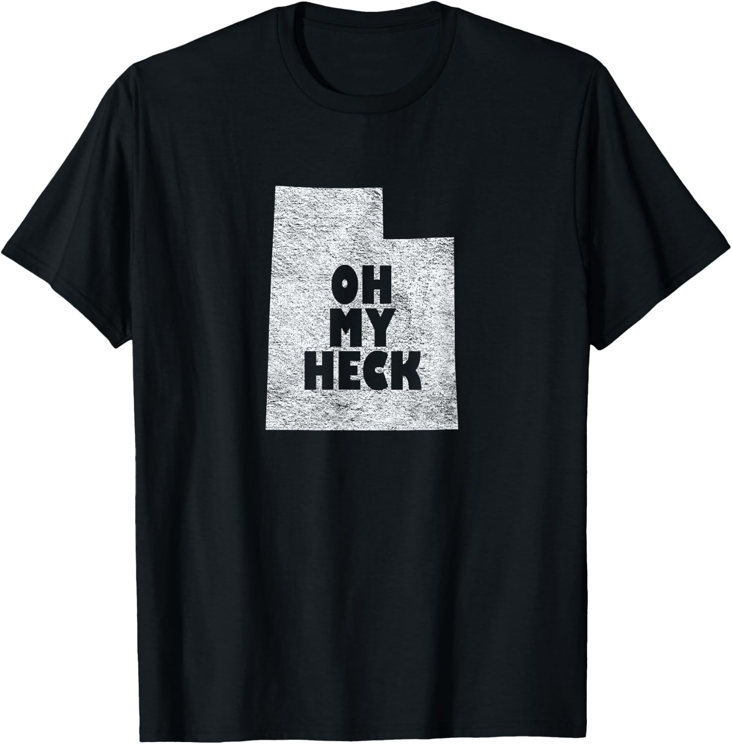 Funny Utah Oh My Heck Swear Design T-Shirt - T-Shirt | Black
