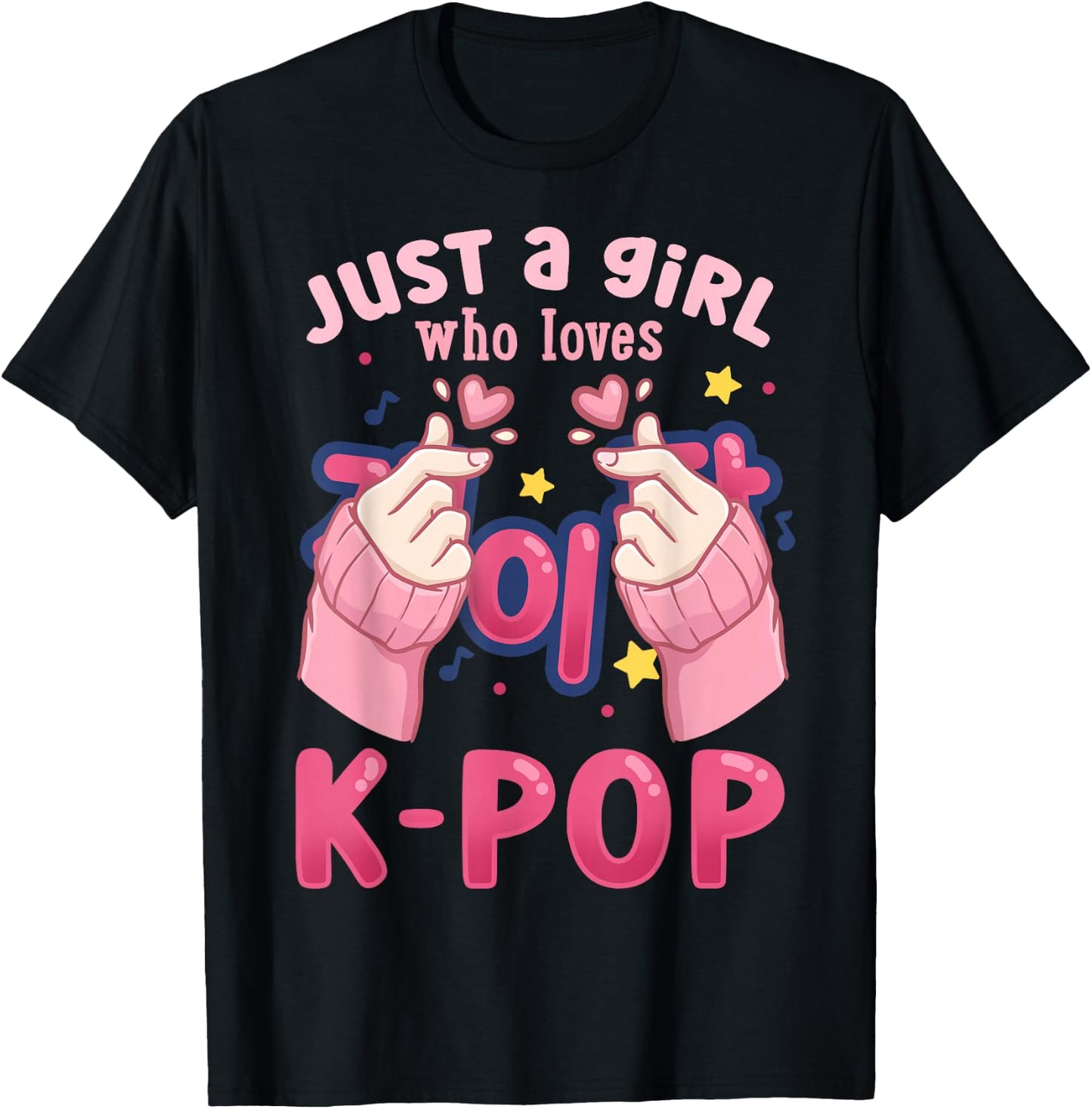 K-Pop Just a Girl Who Loves K-Pop T-Shirt - T-Shirt | Black
