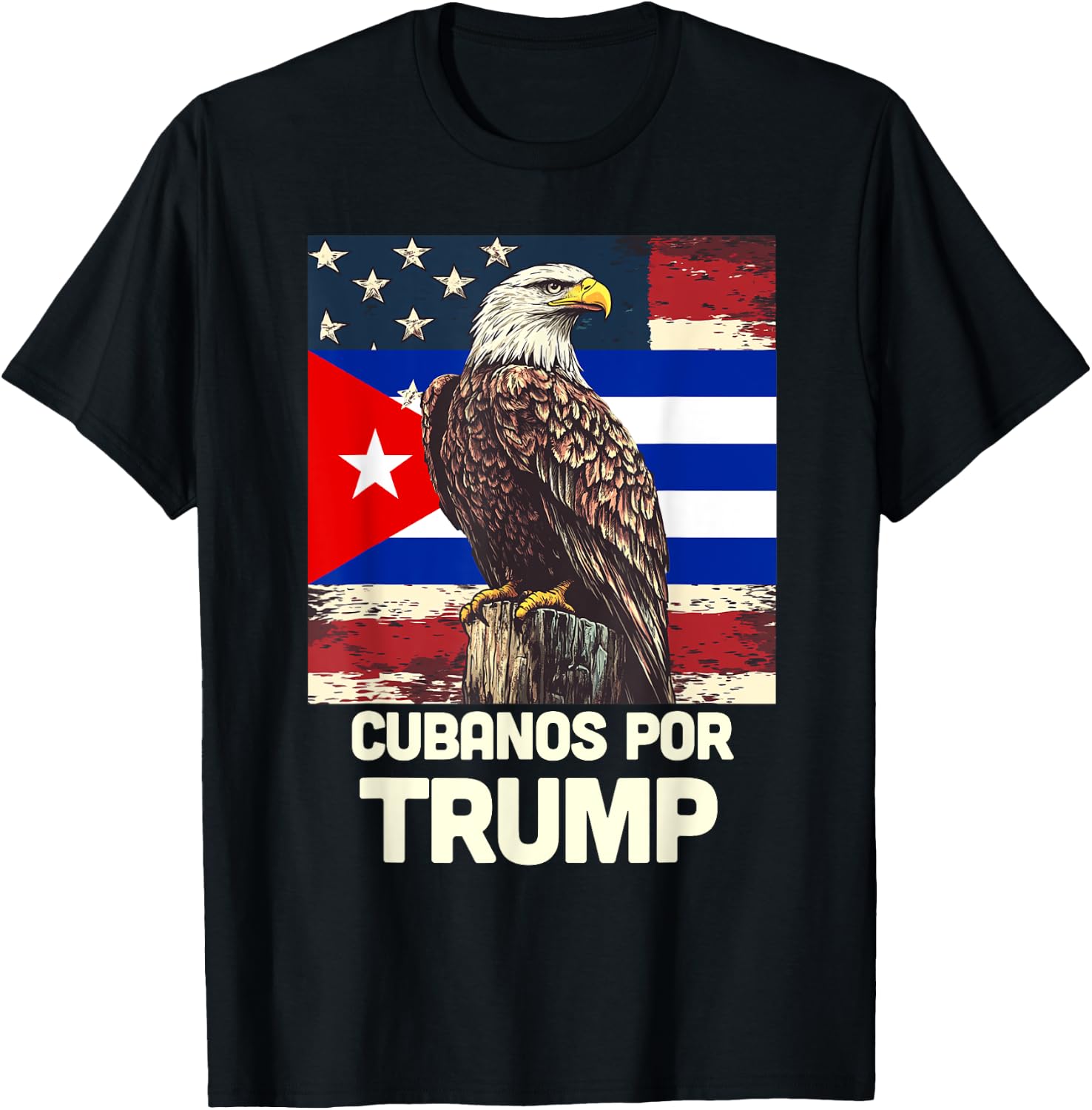 Cubanos Por Trump T-Shirt - T-Shirt | Black