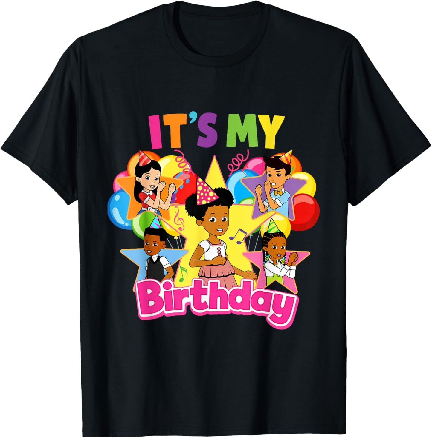 It's My Birthday Girl Gracie Pink Doll Family Decorations T-Shirt - T-Shirt | Black