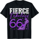 66th Birthday Fierce Fabulous and 66 Year Old Gifts Heels T-Shirt - T-Shirt | Black