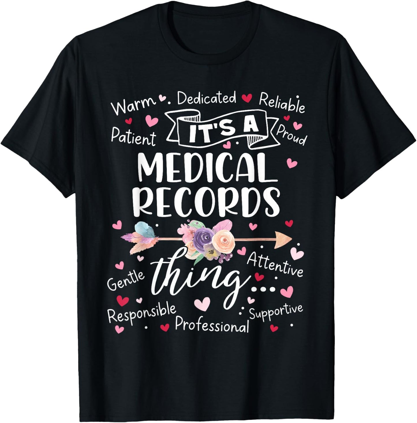 Medical Records Director Squad Team Crew Medical Clerk Women T-Shirt - T-Shirt | Black