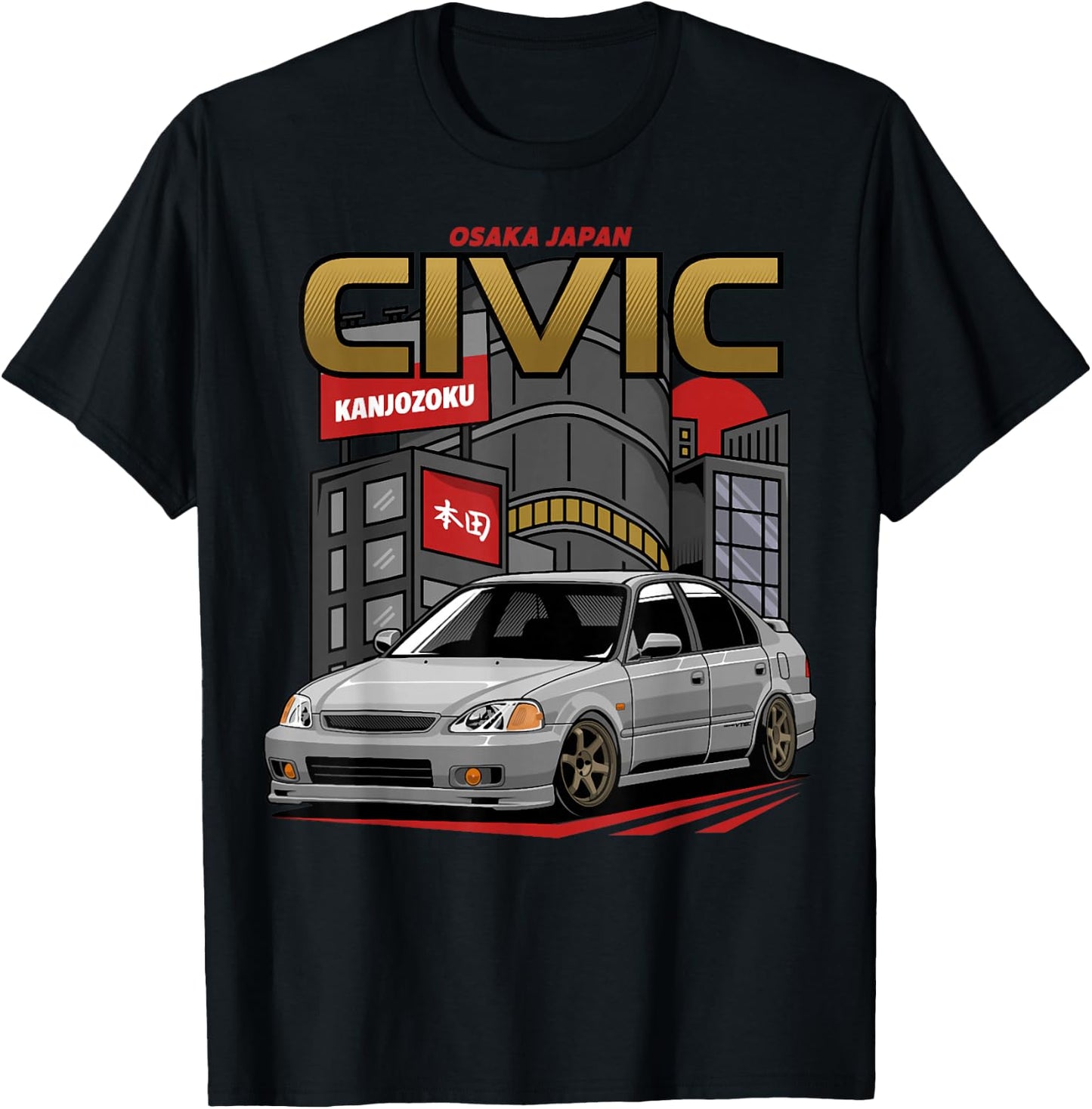 Civic EK Type R Japanese Car T-Shirt - T-Shirt | Black
