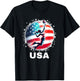 Volleyball USA Go USA Team USA Flag Women Volleyball T-Shirt - T-Shirt | Black