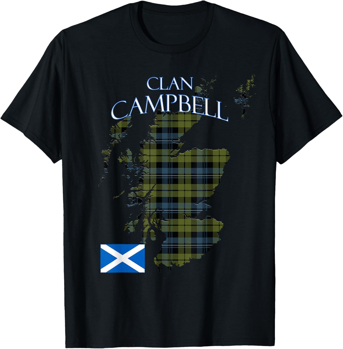 Campbell Scottish Clan Tartan Scotland T-Shirt - T-Shirt | Black