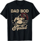 Dad Bod Squad Flag US Beer Belly Posing Father's Day T-Shirt - T-Shirt | Black