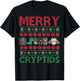 Merry Cryptids Ugly Christmas Bigfoot Apparel T-Shirt - T-Shirt | Black
