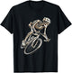 Skeleton Cycling Bike Halloween Bicycle Biking T-Shirt - T-Shirt | Black