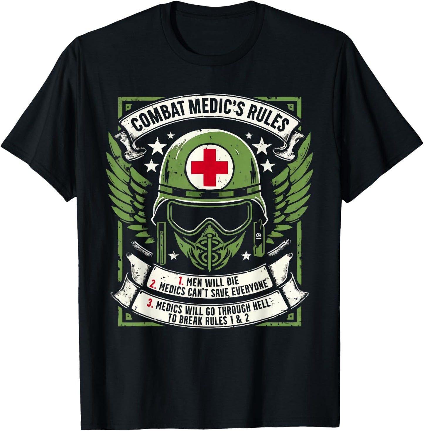 Combat Medic First Aid Field Medic Military T-Shirt - T-Shirt | Black
