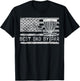 Best Dad By Par Vintage American Flag Disc Golf Father's Day T-Shirt - T-Shirt | Black