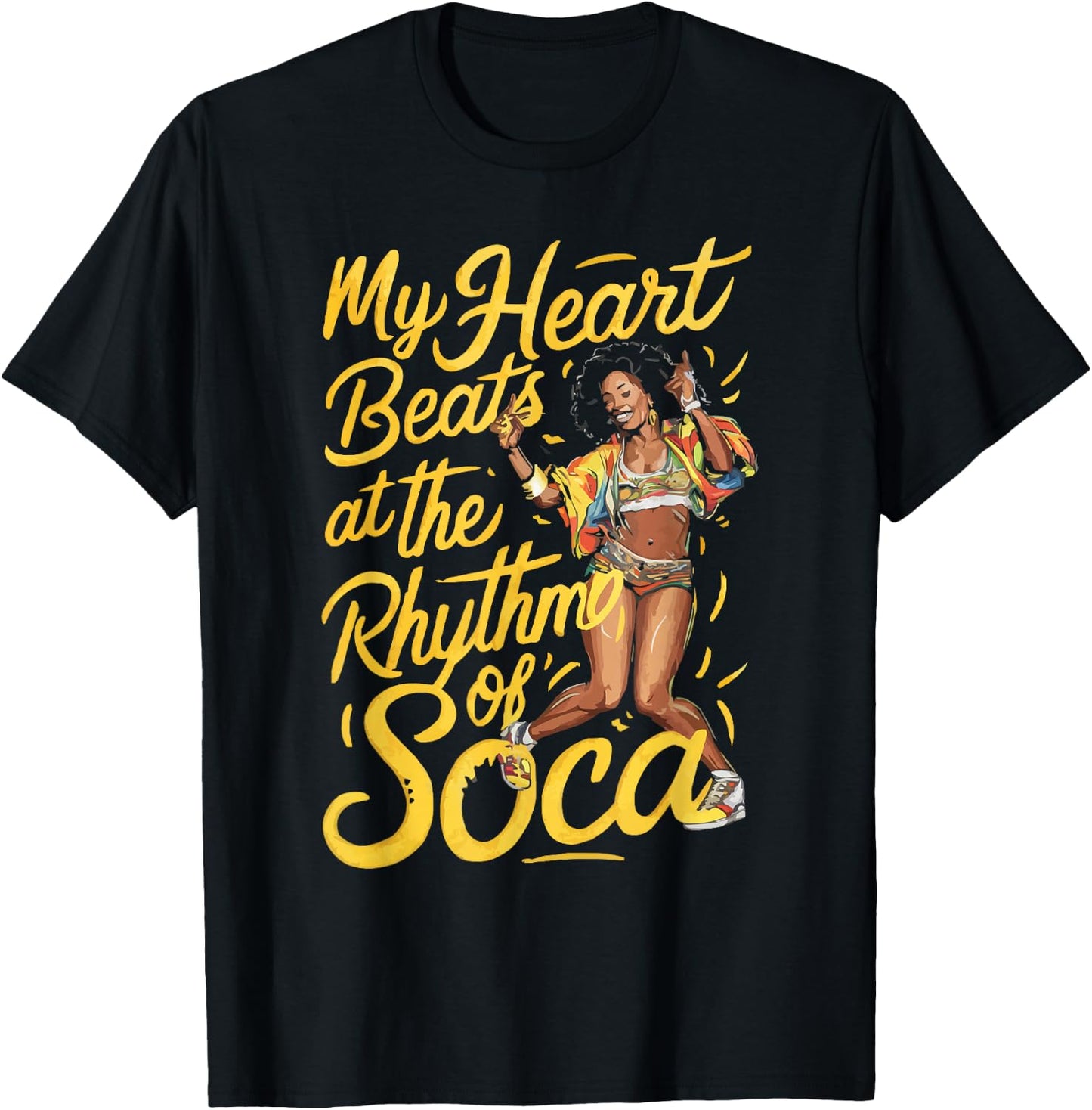 Soca Dancing Trinidad And Tobago Dancer Soca Music T-Shirt - T-Shirt | Black