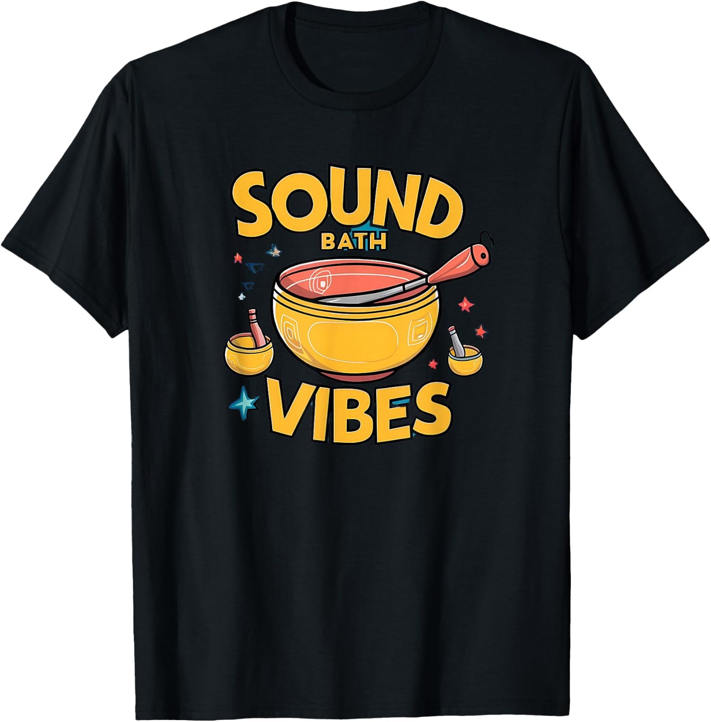 Sound Baths Vibes Meditation Healing Frequency T-Shirt - T-Shirt | Black