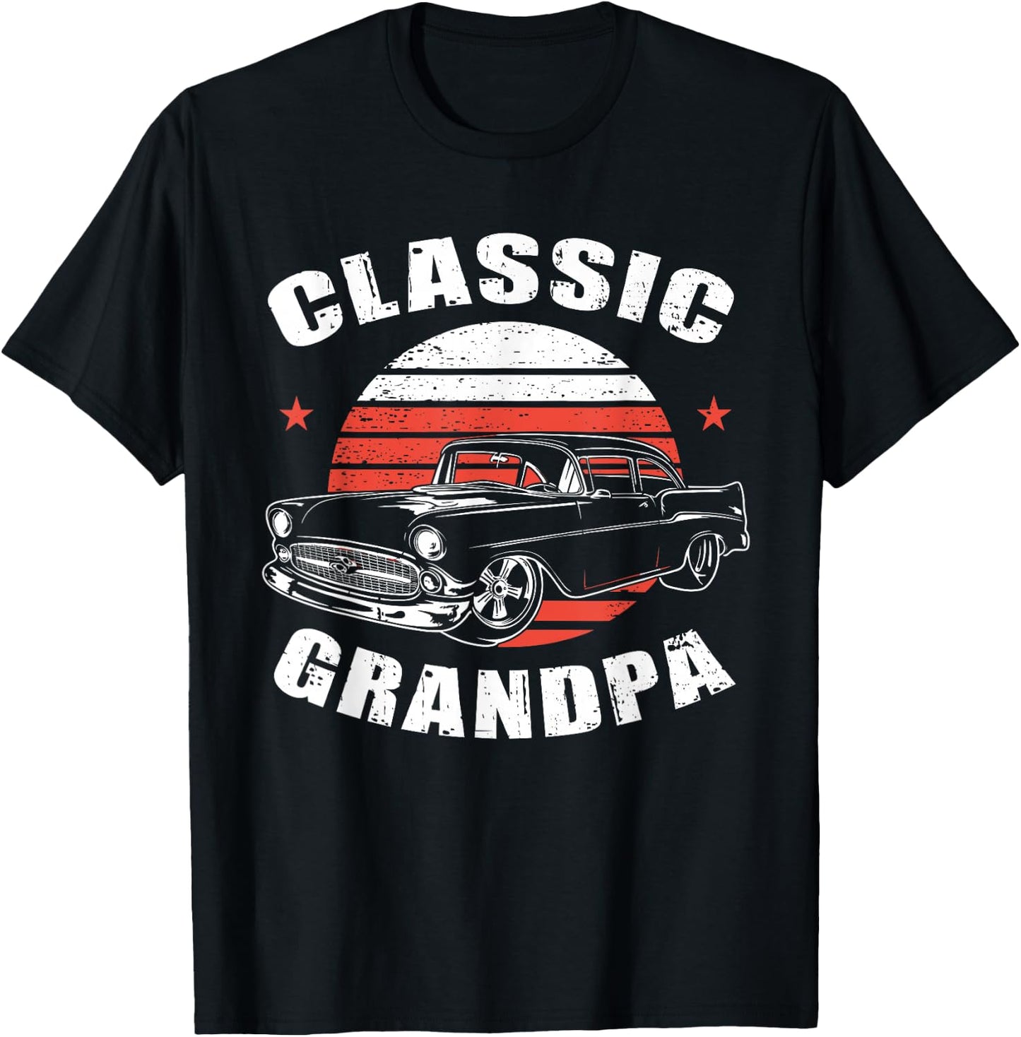 Grandpa Vintage Retro Classic Funny Car Lover Enthusiast T-Shirt - T-Shirt | Black