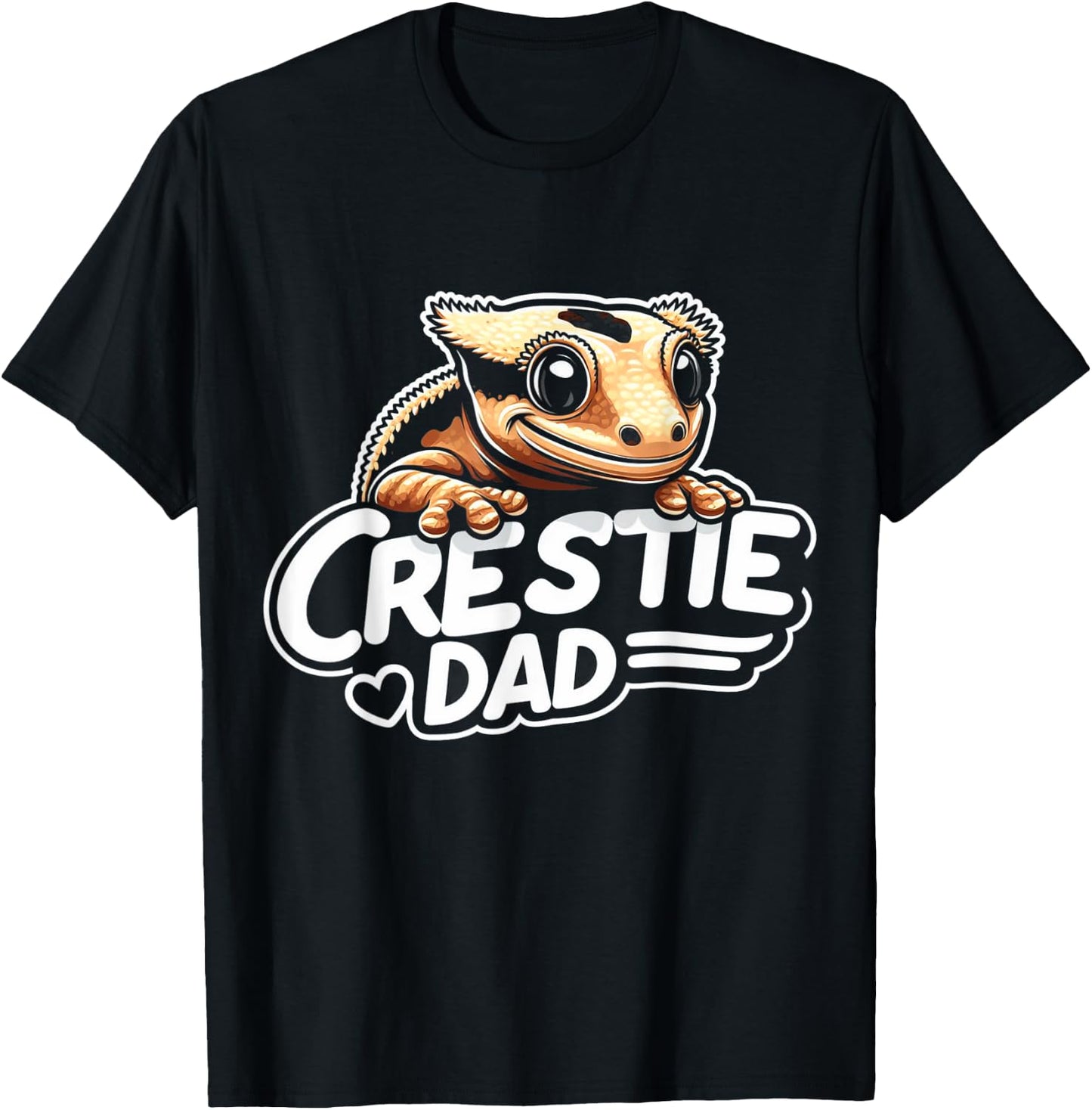 Crested Gecko Crestie Dad - Ultimate Reptile Lover T-Shirt - T-Shirt | Black