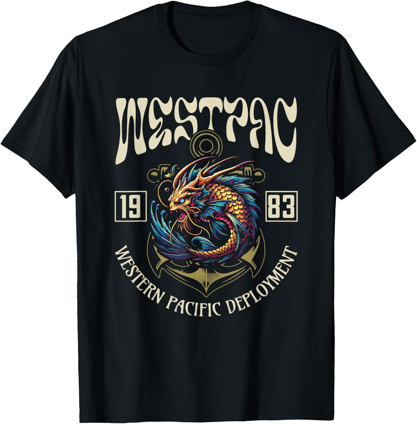 Westpac 1983 for Western Pacific Deployment 1983 Sailor T-Shirt - T-Shirt | Black