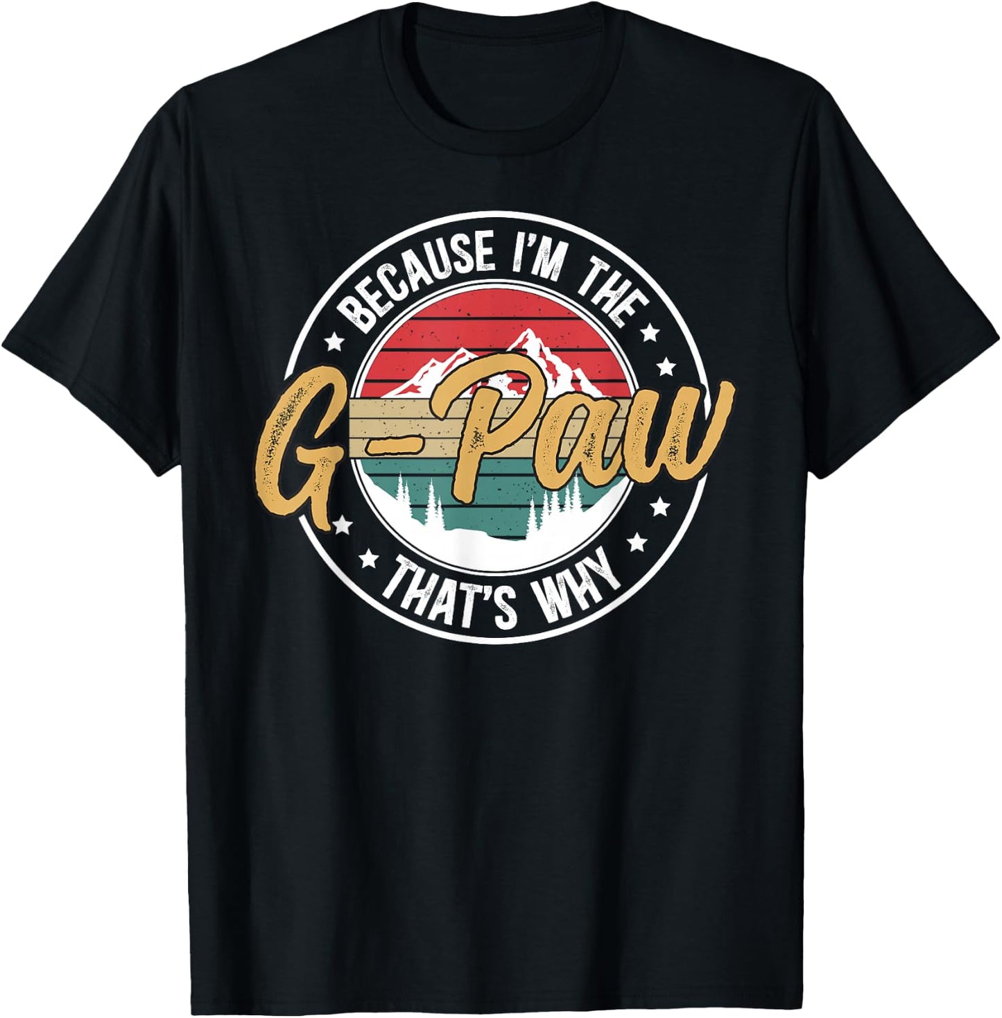 I'm The G-Paw Grandpa Funny G-Paw Grandfather T-Shirt - T-Shirt | Black