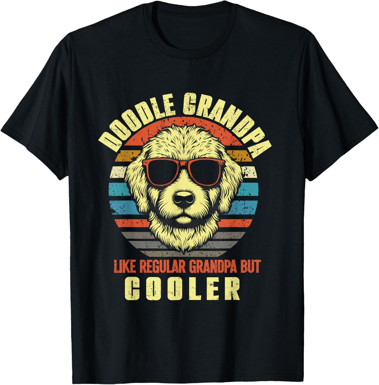 Funny Goldendoodle Grandpa Like Regular grandpa But Cooler T-Shirt - T-Shirt | Black