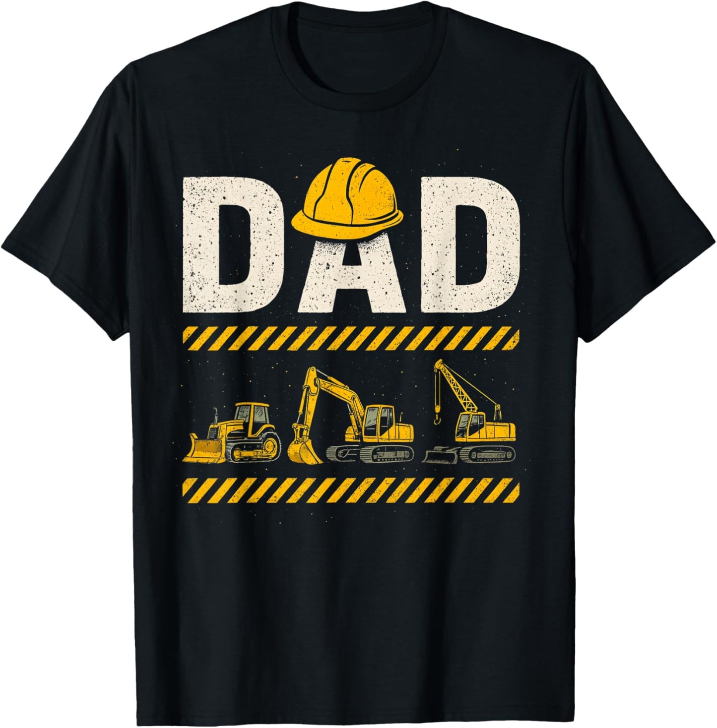 Funny Dad Construction Excavator Matching Family Fathers Day T-Shirt - T-Shirt | Black