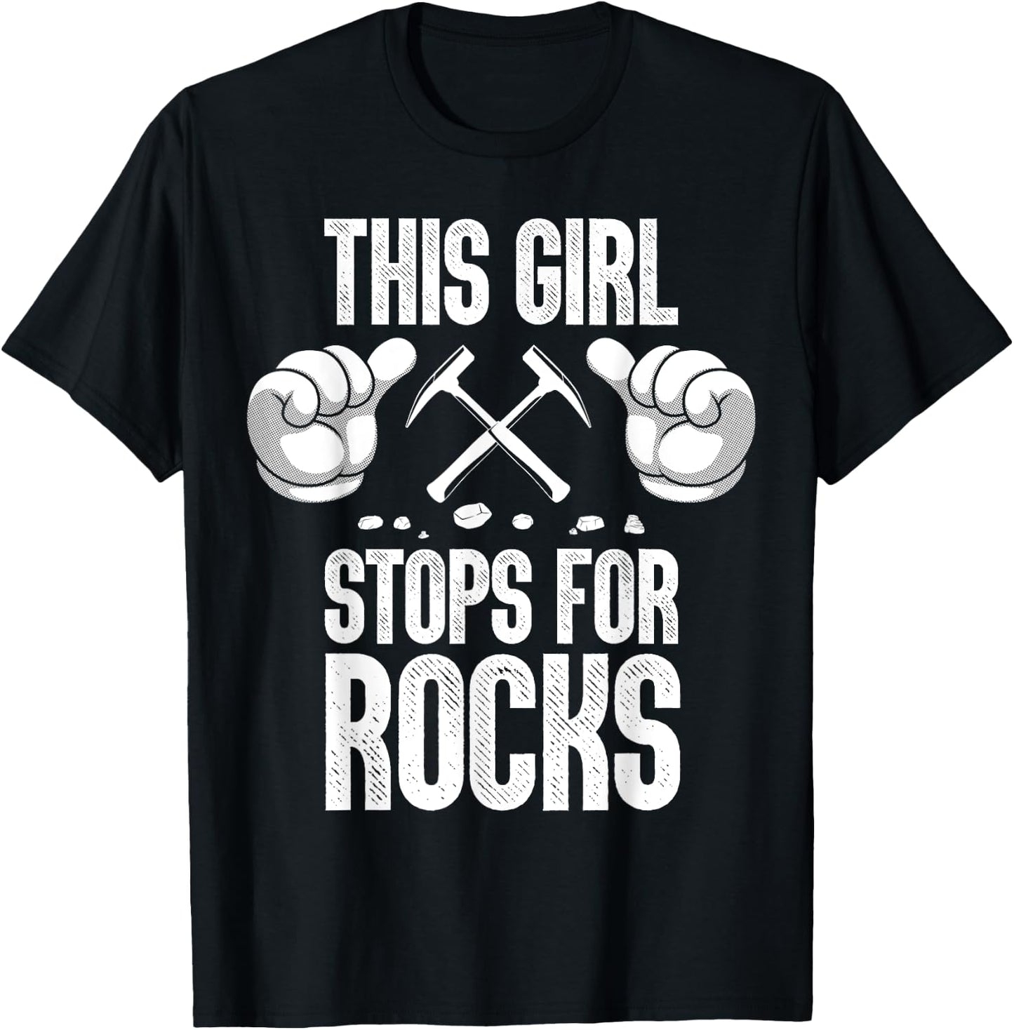 Funny Geology Art For Girls Women Rock Collecting Geologist T-Shirt - T-Shirt | Black