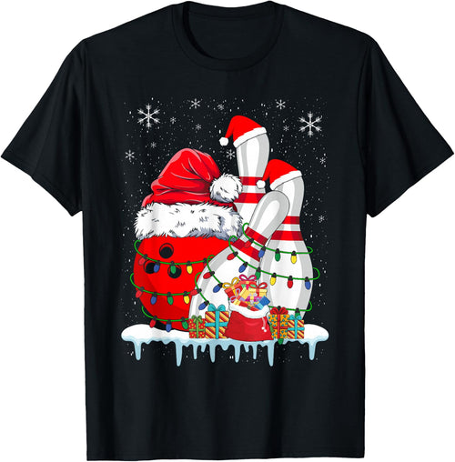 Bowling Christmas Bowling Santa Hat Christmas Lights
