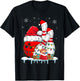 Bowling Christmas Bowling Santa Hat Christmas Lights T-Shirt - T-Shirt | Black