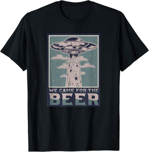 Ufo Abduction Beer Lovers Funny Alien Spacecraft T-Shirt - T-Shirt | Black