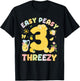 Easy Peasy Threezy 3rd Birthday Girl Cute Lemon Juice 3 Year T-Shirt - T-Shirt | Black