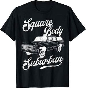 Squarebody Life Classic Pickup Square Body Suburban Truck T-Shirt - T-Shirt | Black