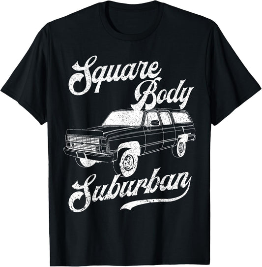 Squarebody Life Classic Pickup Square Body Suburban Truck T-Shirt - T-Shirt | Black