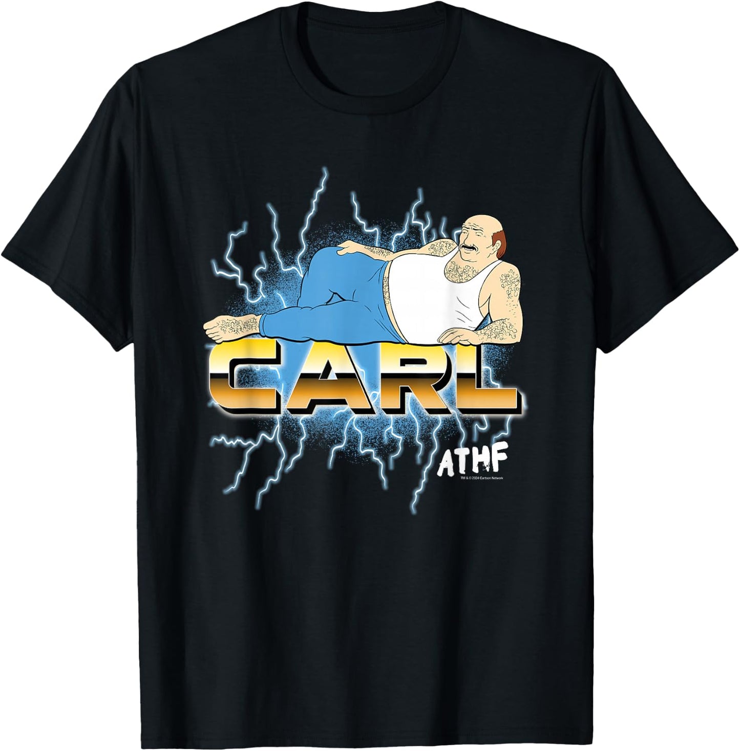 Aqua Teen Hunger Force Carl Lightning Funny Cartoon T-Shirt - T-Shirt | Black