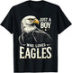 Just a Boy who loves Eagles T-Shirt - T-Shirt | Black