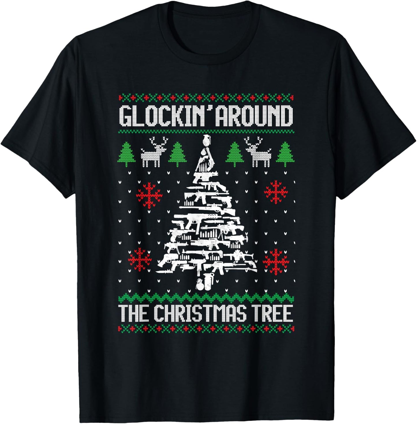 Glockin' Around The Christmas Tree Apparel T-Shirt - T-Shirt | Black